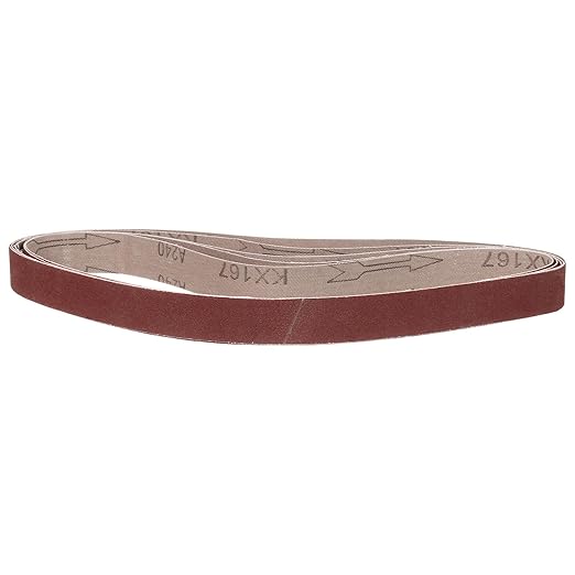1 x 30 Inch Sanding Belt, 5 Pcs 240 Grit Knife Sharpener Belts Work Sharpening for Belt Sander Knife Carving Tool Metal Working