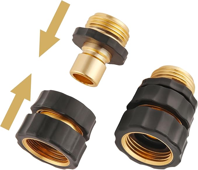 BILAL 12 Piece Quick Connect Hose Fittings for Garden Hose Quick Connector with Gasket, 3/4 Inch GHT Male and Female Attachment Quick Release Water Hose Adapter