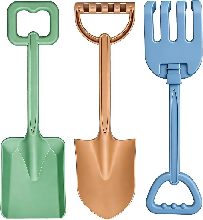 Beach Shovels for Kids, Ideal for Beach Digging, Sandbox Play, Garden Tasks & Snow Shoveling, Toy Set Perfect for Summer Outdoor Fun, Suitable for Gardening, Planting, Dirt Shoveling & Digging