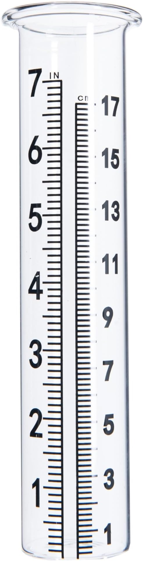 7inch Glass Rain Gauge Replacement Tubes for Yard Garden Outdoor