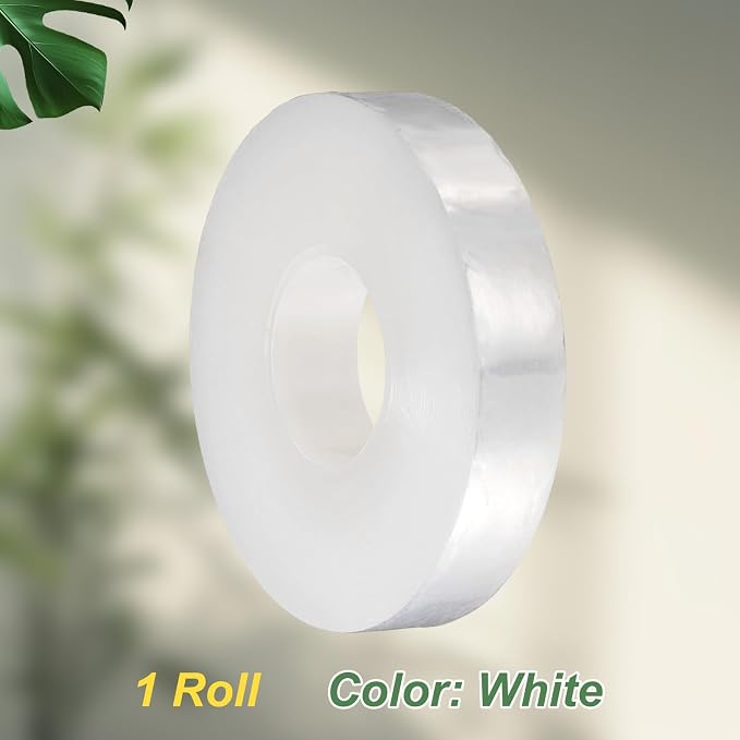 HARFINGTON Fruit Tree Grafting Tape 1.5CM x 200M 0.3" Dia PE Stretchable Garden Grafting Plants Nursery Repair Tapes Self Adhesive Floristry Film for Floral Tree and Poly Budding, White
