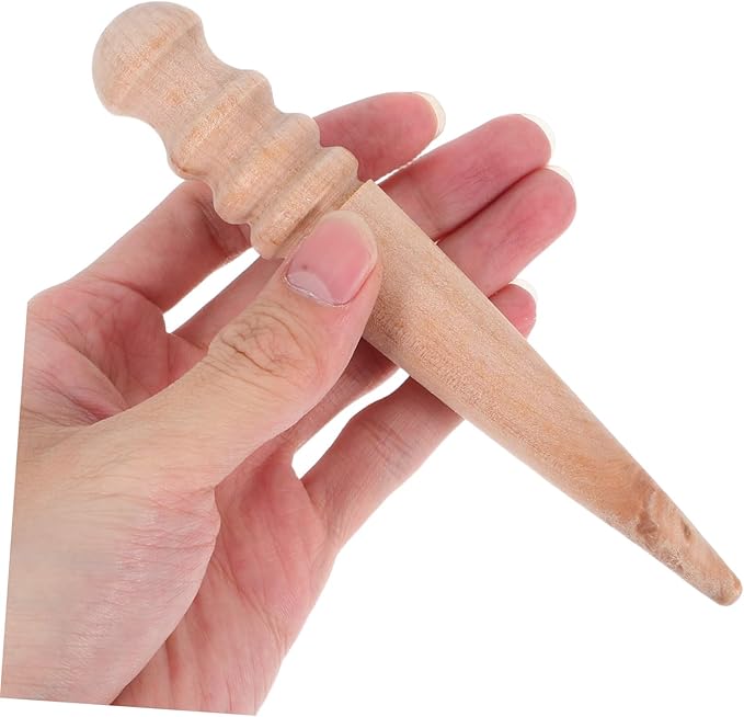 Milisten Mini Garden Seeder Tool Handheld Wooden Dibber for Accurate Seed Planting and Seedling Transplanting User Friendly Gardening Tool for Efficient Sowing and Home Gardening