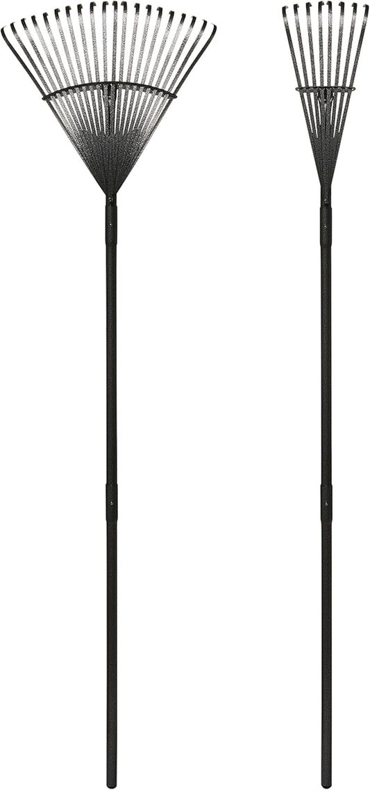 Yard Butler ILT-208 World’s Greatest Rake Set Garden Rake for Lawncare - Convenient Garden Cleaning Accessory - Lightweight Wooden Handle - Steel Tines - Easy to Maneuver