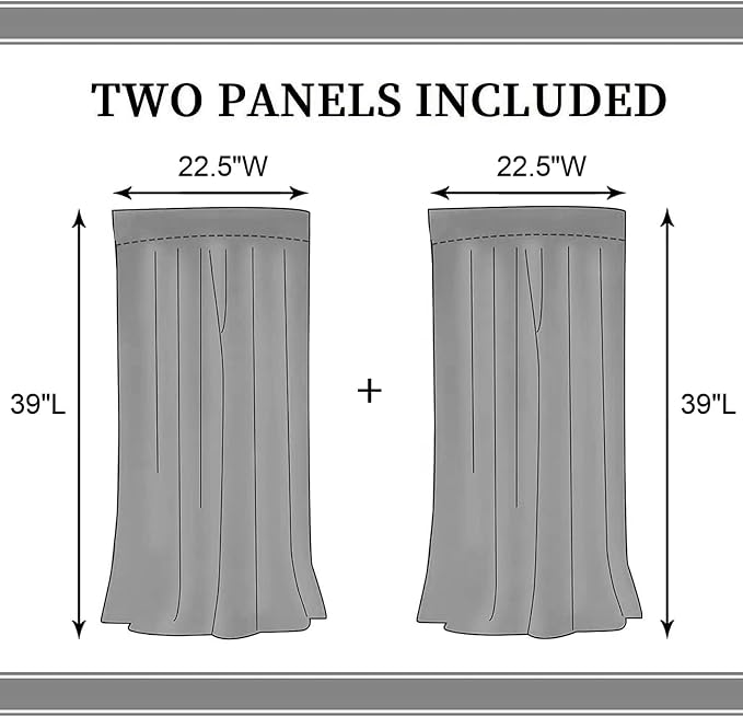 Rustic Wooden Curtains, Farmhouse Old Barn Door Country Cottage Western Barnwood Garage Printed Blackout Window Drapery Treatments for Kitchen Living Room Bedroom 2 Panels Set, 55x39 Inch