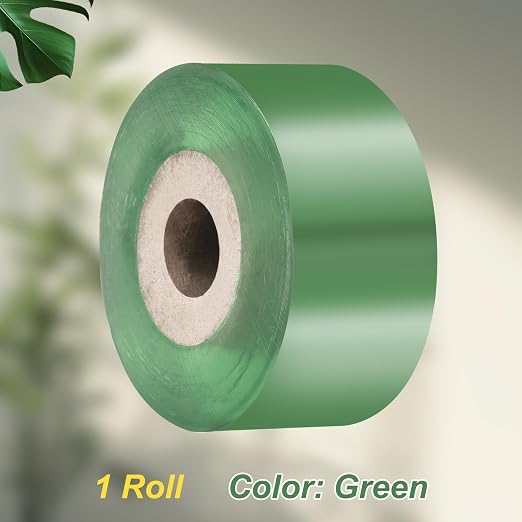 HARFINGTON Fruit Tree Grafting Tape 2CM x 100M PE Stretchable Garden Grafting Tool Plants Self Adhesive Floristry Film for Floral Tree and Poly Budding, Green