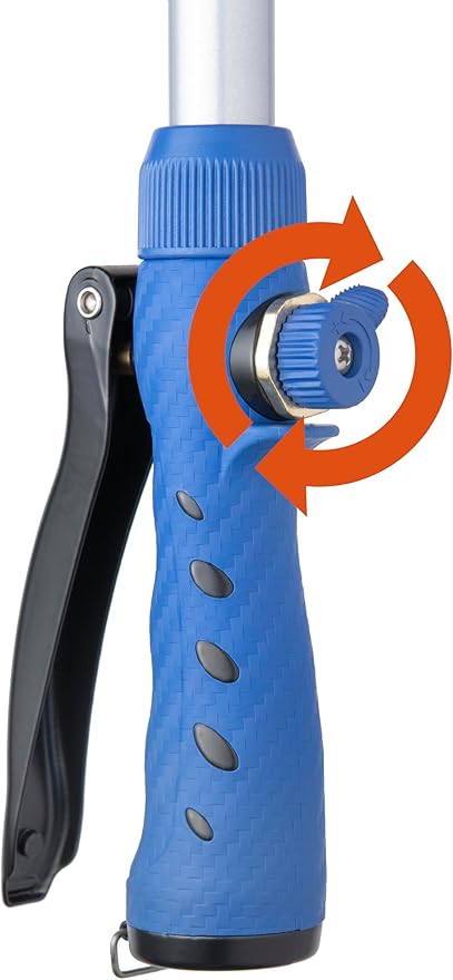 10-Pack Corvid 16" Turret Head 9-Pattern Front Trigger Garden Wand with Carbon Fiber Texture – Versatile Spray Nozzle for Precise Watering, Cleaning, and Easy Control with Ergonomic Grip
