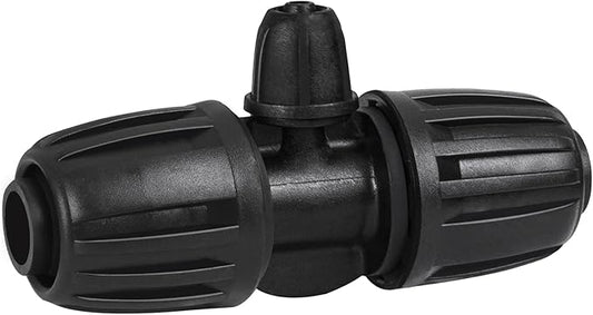 1/2 Inch To 1/4 Drip Irrigation Fittings - 8 Pack Drip Line Irrigation 1/2'' to 1/4'' Barbed Tee Adapter Anti-Drop Lock Nut Barbed Reducer 3 Way Connectors for Drip Irrigation System