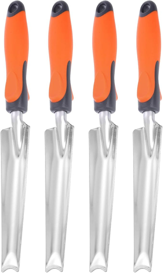 HARFINGTON 4pcs Seeding Widger 13.4 x 0.8 Stainless Steel Garden Seed Planting Shovel Trowel Long & Narrow Widger for Planting Weeding Digging