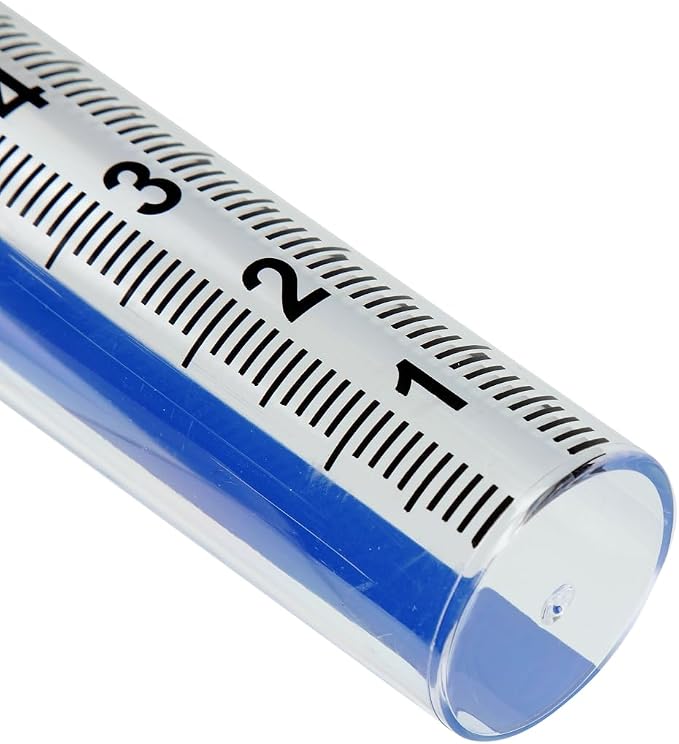 BinaryABC 2PCS Plastic Rain Gauge Replacement Tube,8.3 Inch Transparent Outdoor Rain Meter Tubes for Lawn Garden Yard Home