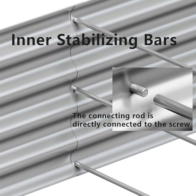 8x4x2FT Galvanized Raised Garden Bed,Galvanized Planter Boxes Outdoor, Large Metal Raised Garden Beds for Vegetables-Silver