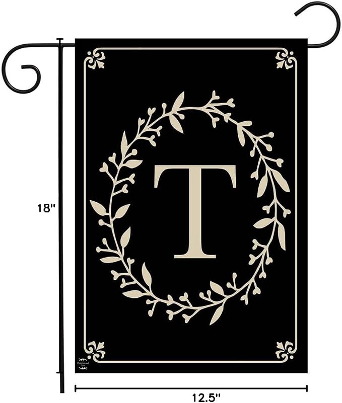 Briarwood Lane Classic Monogram Letter T Garden Flag