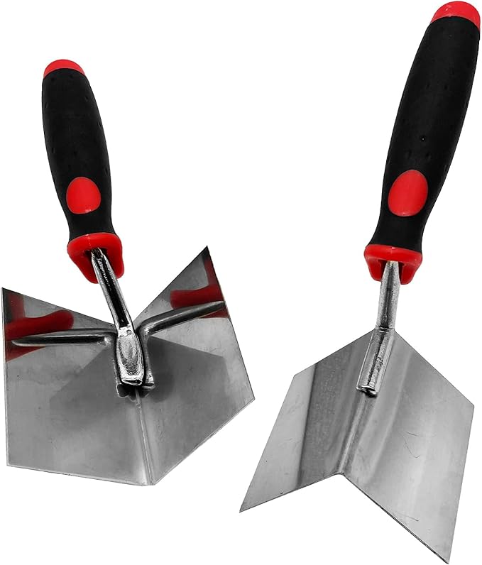 Drywall Corner Tool 2pcs/Set, Stainless Steel Sheetrock External Corner Trowel & Internal Corner Trowel