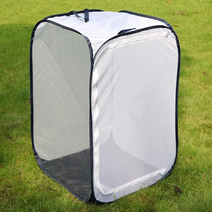 RESTCLOUD 36" Large Monarch Butterfly Habitat, Giant Collapsible Insect Mesh Cage Terrarium Pop-up 24 x 24 x 36 Inches