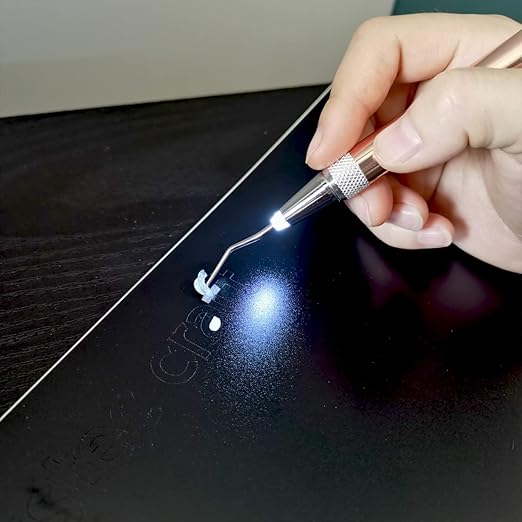 LED Weeding Tools for Vinyl with Light with Pin and Hook for Removing Tiny Vinyl Paper & Iron-on Projects Cuts
