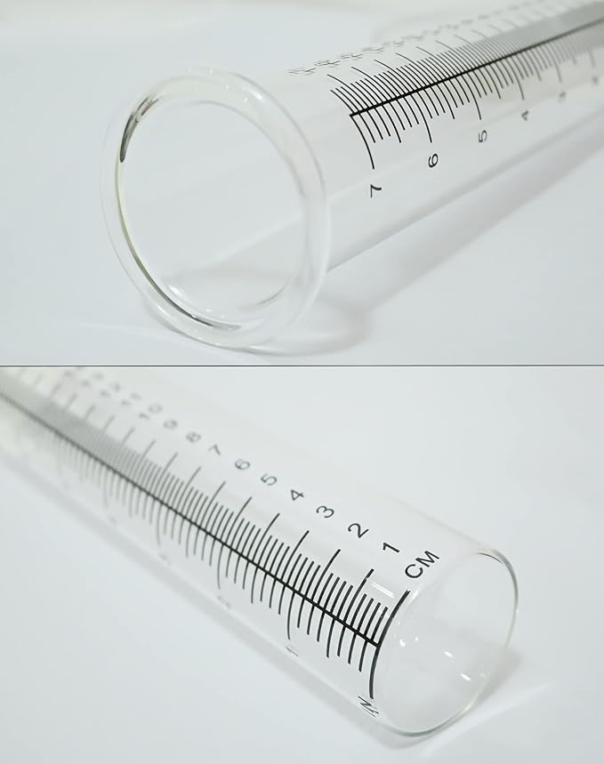 7" Plastic Rain Gauge Replacement Tube, 8.25 x 2.25 x 1.75 inches Cold Resistance Crack Resistance for Outdoor Garden Yard Home, 2PCS
