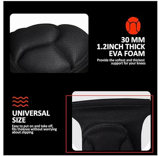 Knee Pads for Garden, Gardening, House Cleaning, Construction Work, Dancing, Volleyball, Flooring, Climbing, Riding Kneepads with Thick EVA Foam Padding, Outdoor Sports Kneeling Pads Cushion Floors Scrubbing for Men Women (Small/Medium)