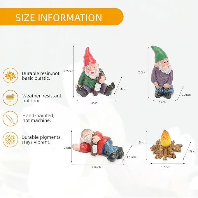 clearance—fairy garden gnomes,mini gnomes,fairy garden accessories,fairy garden,mini gnomes figurines,gnome figurines,mini gnome,small gnomes figurines,miniature garden figurines,mini resin gnomes