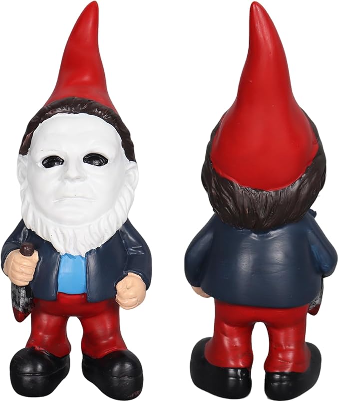 SPINNDO Horror Decor Halloween Decorations Indoor Garden Gnome Garden Statue Home Décor (B.red)