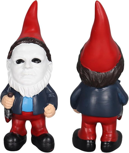 SPINNDO Horror Decor Halloween Decorations Indoor Garden Gnome Garden Statue Home Décor (B.red)