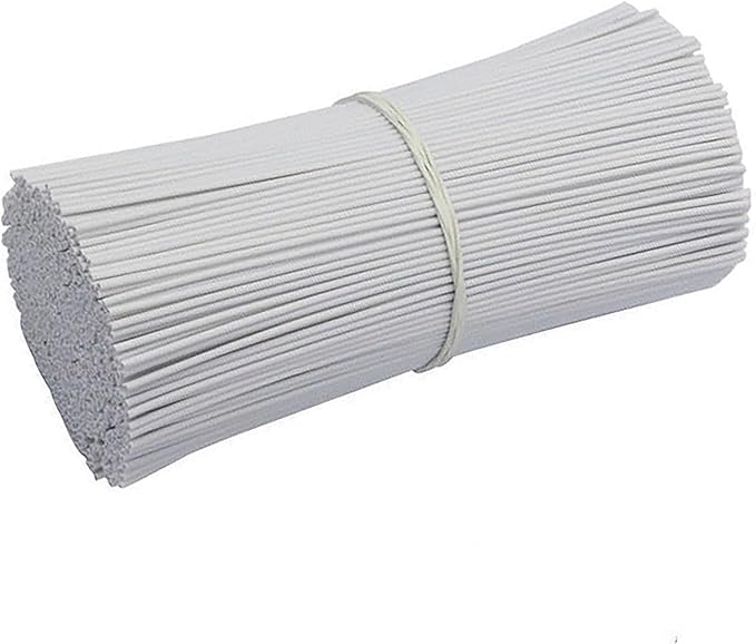 Plastic Twist Ties for Bags,4.7 Inch Cable Bread Ties Reusable Plant Wire Twist Tiesfor Household and Office Use (White 500pcs, 500pcs)