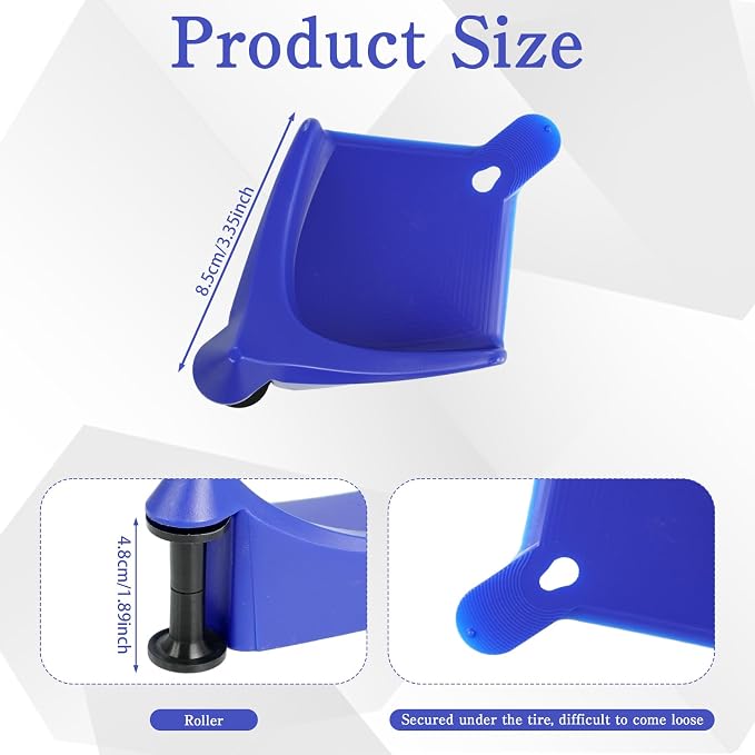 8 Pcs Car Hose Guide Plastic Blue Tire Roller Washing Hose Detail Tool for Car Cleaning Accessory