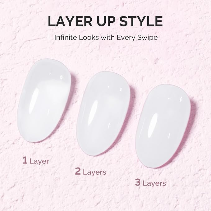 MelodySusie White Gel Nail Polish, 0.5Fl.oz Jeweliver Jelly Gel Polish Translucent Nude Natural Color Soak Off UV LED Light Cure Gift Nail Art Manicure DIY at Home JIG07