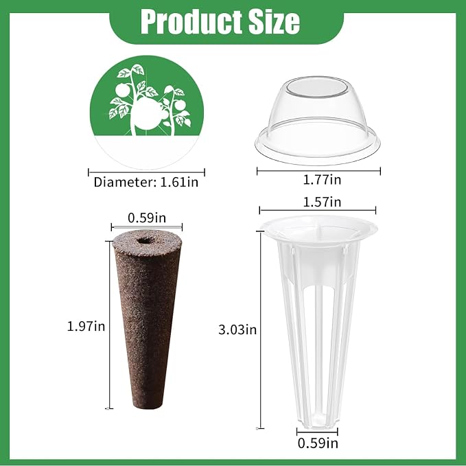 79 Pcs Seed Pod Kit Compatible with Aero Garden Ahope Garden Z243 - Grow Anything Kit for Indoor Garden Hydroponics Growing System with 24 Grow Sponges, 12 Grow Baskets, 12 Domes, 30 Labels