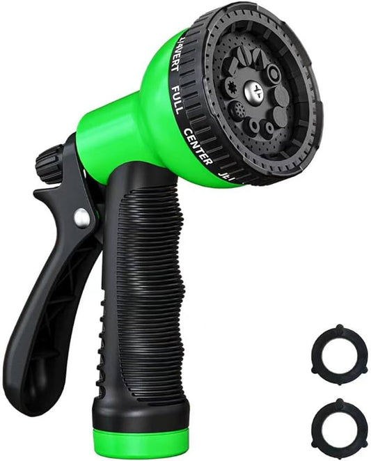 Besiter Garden Hose Nozzle Sprayer: 10 Watering Patterns Spray Nozzles Heavy Duty Hose Head Hose Attachment (Green)