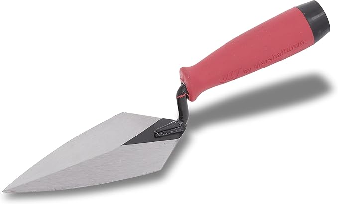 MARSHALLTOWN QLT Pointing Trowel, 6 x 2 3/4 Cement and Mortar Finishing Tool, Soft Grip, PTSG6275