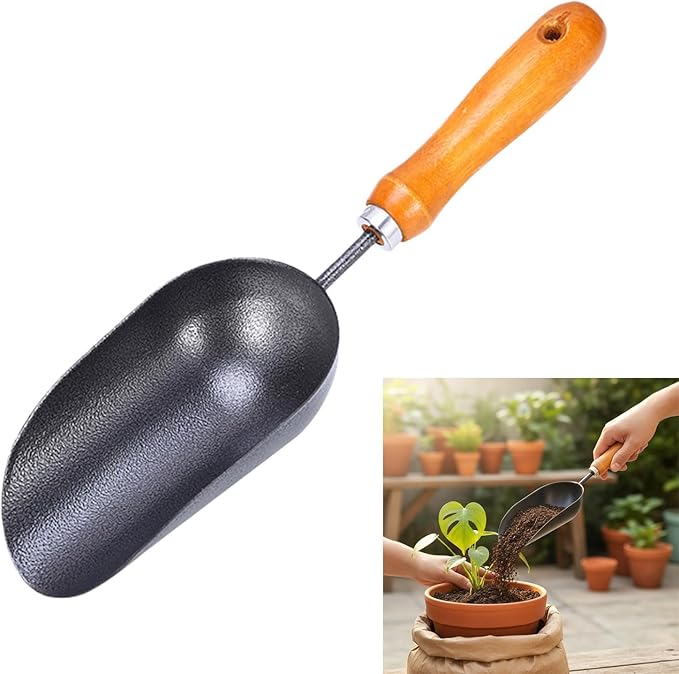 Professional Soil Spoon Ergonomic Design for Transplanting and Cultivation Garden Scoops Shovel