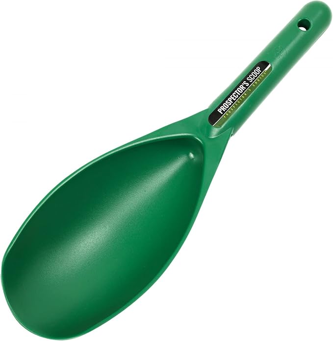ASR Outdoor 12.5 Inch Prospecting Large Sand Scoop Plastic Trowel for Metal Detector Gold Panning, Green | highly durable sand scoop