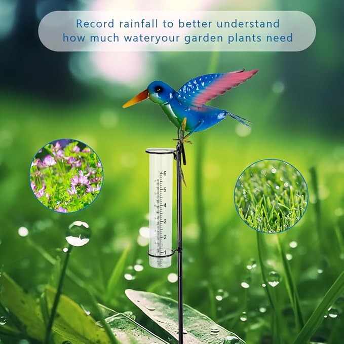 商品名称 Rain Gauge Outdoor with 6-Inch Glass Tube, Metal Rain Gauge with Bird Decor, Decorative Rain Water Gauge Garden Stake for Garden, Yard Lawn, Patio | Decorative Rain Gauge, 6-Inch Glass Rain Gauges