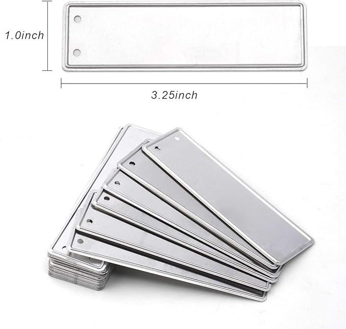 Coolrunner Aluminum Plant Labels, Double Sided Metal Labels, Metal Label Tree ID Tags Durable & Waterproof Pot Label Tag Outdoor Marker for Indoor Outdoor Gardening Nursery (100)