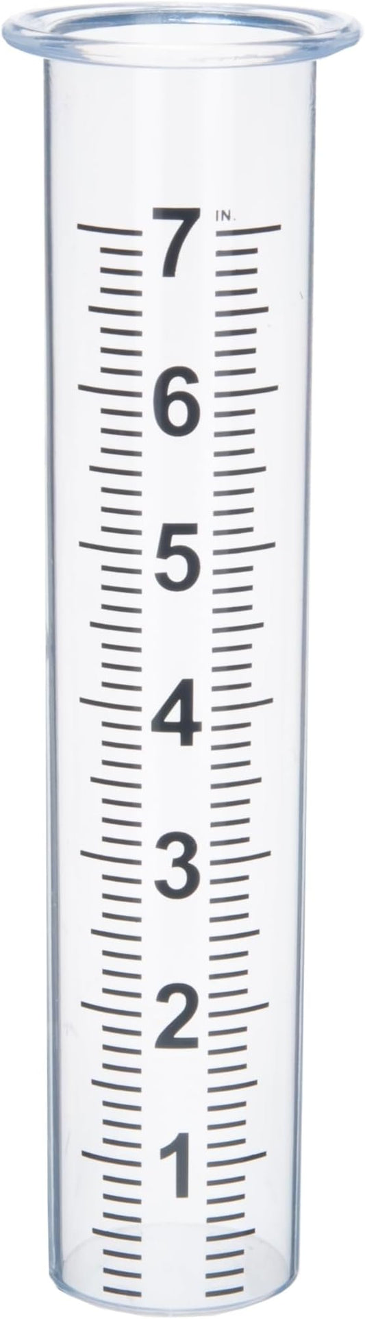 7" Plastic Rain Gauge Replacement Tube with Lid Design, Easy to Read Freeze Proof Rain Gauges (Plastic Gauge Tube)