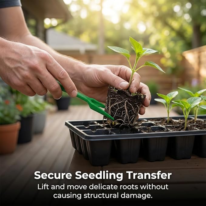 Hand Hold Sowing Seeds Dispenser, Bulb Planting Tool, Handheld Digger, for Planting Small Seeds Seedlings Sowing Seeds Transplanting Plants Planting Bulbs (8Pcs)