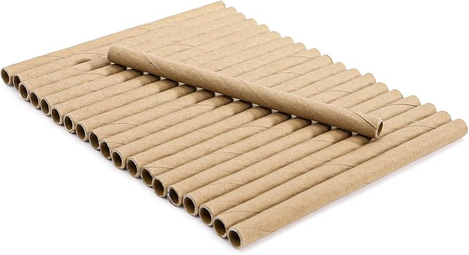 Frcctre 200 Pack Mason Bee House Tubes, 6 Inch Long x 5/16 Inch Diameter Cardboard Nesting Refill Inserts Liners Tubes for Mason Bee House Hotel Condo Beekeeper Accessory