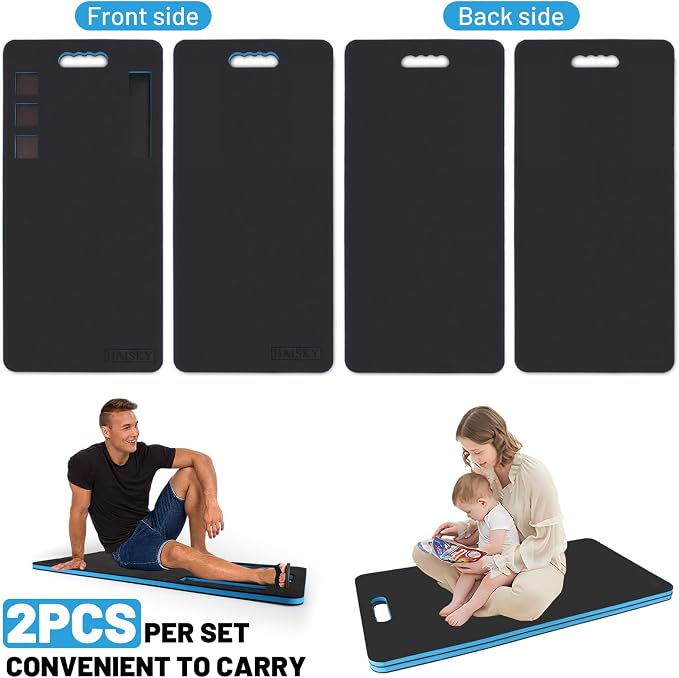 2 Pcs Extra Large Mechanic Kneeling Pad, 39" x 19" Thick Soft EVA Foam Mat with Magnetic Slots for Screws & Accessories, Knee Cushion for Auto Repair, Gardening, Workshop, Exercise,Camping
