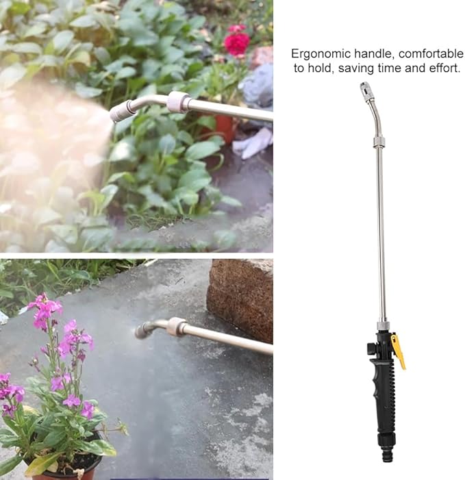 Limen G3/8in DN10 Watering Wand, 2 in 1 Adjustable High Pressure Water Sprayer Nozzle for Garden, Lawn, Patio, Orchard, Car and Indoor Plant Watering