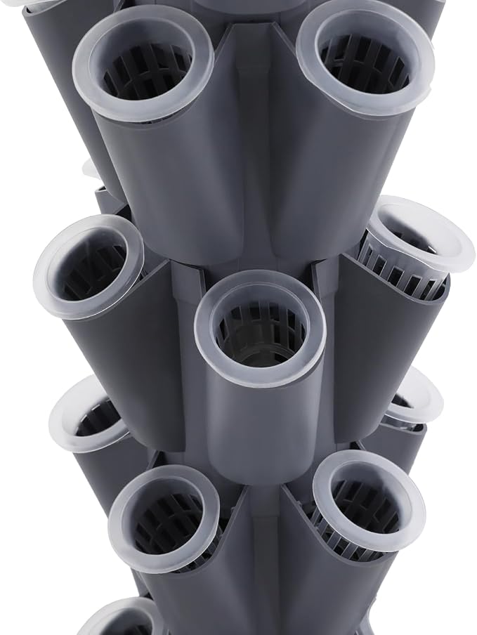 Hydroponics Growing System, 12 Layers 60 Plant Sites Indoor Hydroponic Tower with Water Pump, Vertical Garden Planter with Wheels, Hydroponic Germination Kit for Gardening Lover
