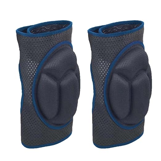 Work Knee Pads for Men Gardening, Floor Cleaning Knee Protectors for Women, Lightweight Professional Kneepads for Kneeling Crawling, Anti Slip Padded Knees Pads for Flooring Installers, Blue L