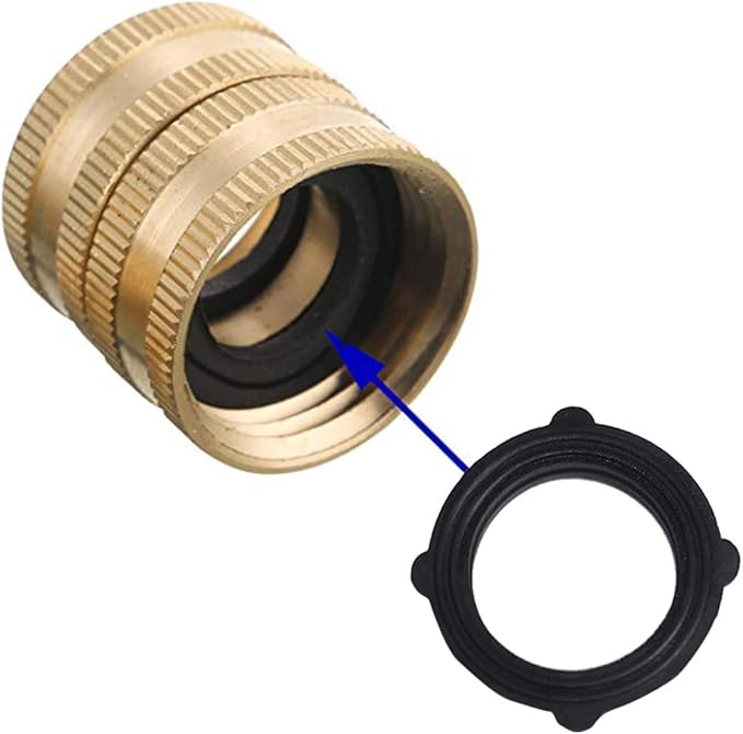 Hourleey Garden Hose Adapter, 3/4 Inch Solid Brass Hose Connectors Adapters Male to Male, Female to Female, 4 Pack