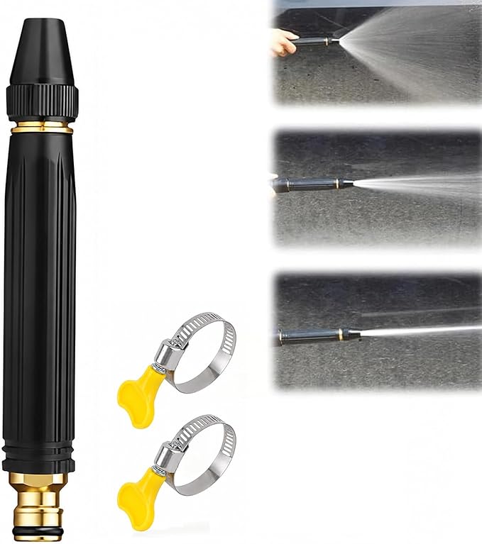 High Pressure Hose Nozzle High Pressure Car Wash Water Gun Garden Hose Sprayer High Pressure Hose Nozzle, Adjustable Spray Patterns for Car Washing and Outdoor Cleaning