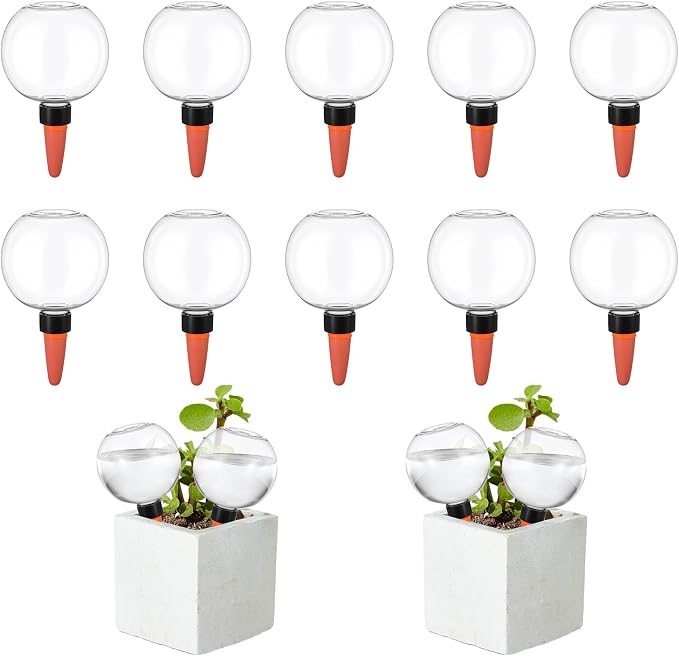 Kifmurase 6Pcs Self-Watering Globes for Indoor Plants, Automatic Watering Planter Insert, Slow Release Terracotta Planter Insert, 17.5oz Watering Bulbs with Slow Release Control Water Dripper