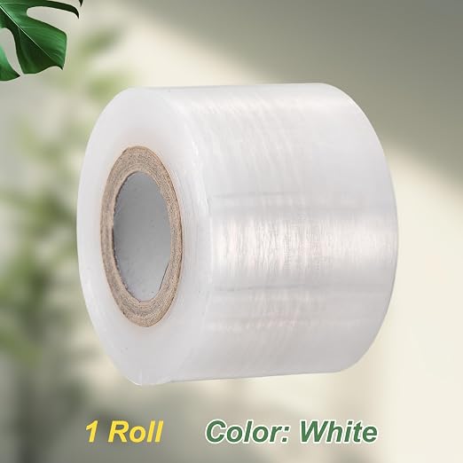 HARFINGTON Fruit Tree Grafting Tape 5CM x 100M PE Stretchable Garden Grafting Tool Plants Self Adhesive Floristry Film for Floral Tree and Poly Budding, White