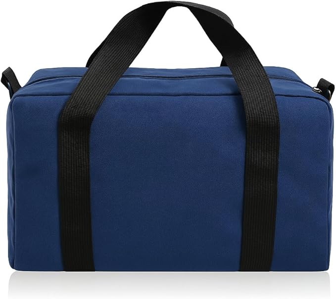 Small Tool Bag,Close Top Wide Mouth Tool Organizer Bag,Large Capacity Tool Bags for Men,Canvas Tool Storage Bag for Storage Handbag for Screwdrivers,Wrench,Pliers Hand Tools (Royal Blue, 18 Inch)