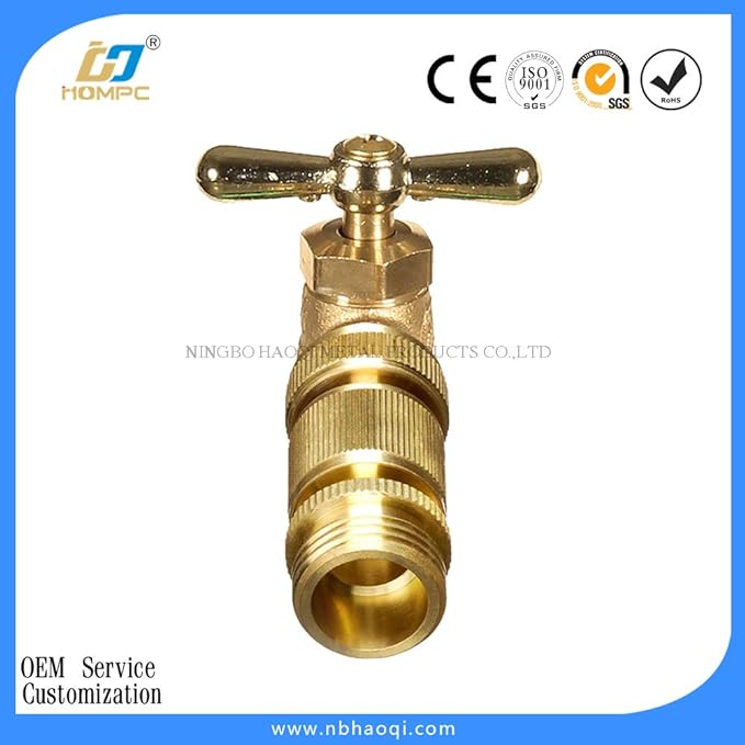 HQMPC Male Garden Hose Quick Connect Solid Brass Quick Connector Garden Hose Fitting Water Hose Connectors 3/4 inch GHT (4 Female+ 4Male)