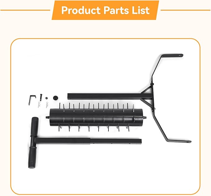 23 Inch Rolling Lawn Aerator - Upgraded Heavy Duty Lawn Aerator Tool with Adjustable Handle Heights, Manual Soil Spike Aerator for Yard and Garden, Water or Sand Fillable for Soil Penetration