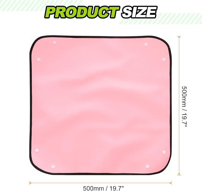 HARFINGTON Repotting Mat 19.7" x 19.7" Oxford Cloth Waterproof Plant Repotting Mat Foldable Portable Gardening Potting Tray with Plastic Buckle for Indoor Plant Change Soil, Pink