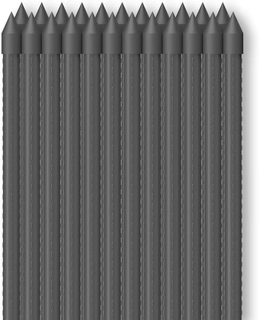 AC Infinity Garden Plant Stakes 24", Sturdy Metal Support Sticks with Protective Plastic Coating, 25-Pack for Tomatoes, Trees, and Vines in Gardening Hydroponics