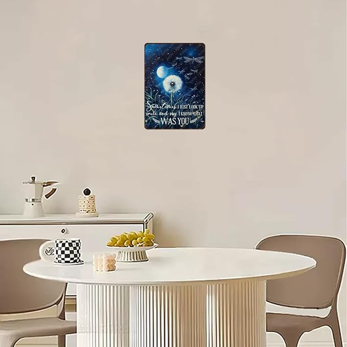 Metal Signs Sometimes I Just Look Up Smile And Say I Know That Was You Aluminum Tin Signs For Living Room Cafe Kitchen Bar Office Wall Decor 12×8 Inch